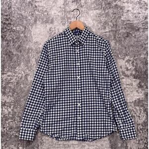 Teddy Stratford Shirt 1 / Small Mens Blue Gingham Check